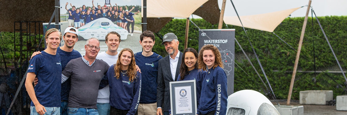 Delfts studententeam verbreekt afstandsrecord voor waterstof-elektrische auto’s