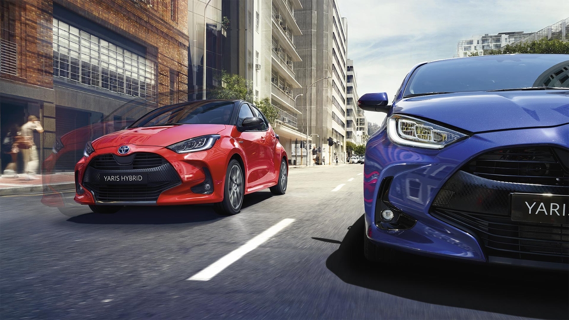 Toyota-yaris-exterieur-voorkant-modellen-rood-blauw